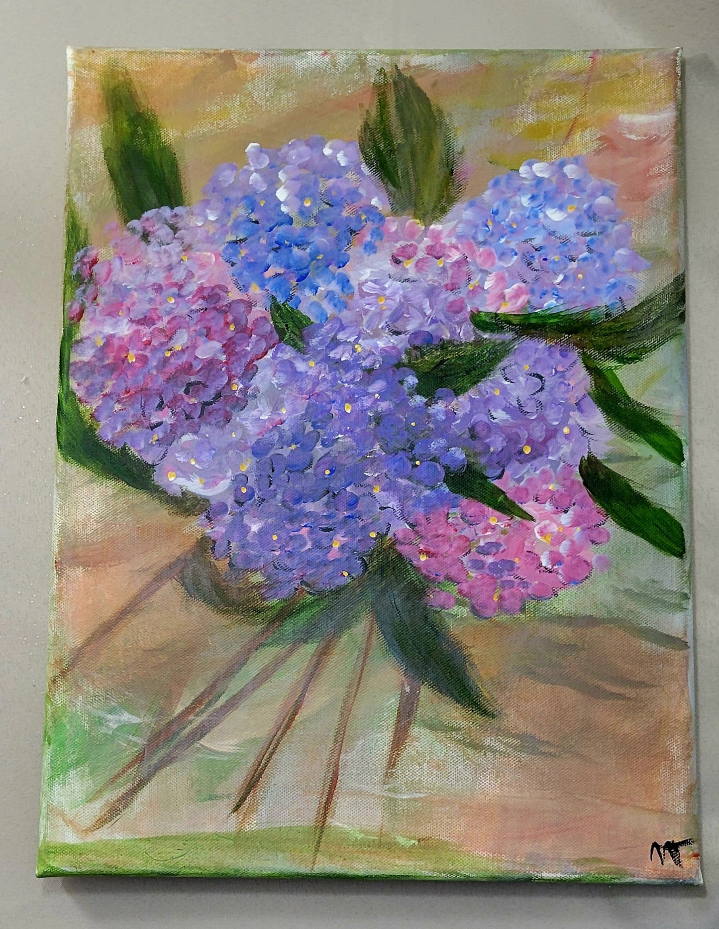 Painterly Hydrangeas – Petals in Soft Pastels Canvas Art