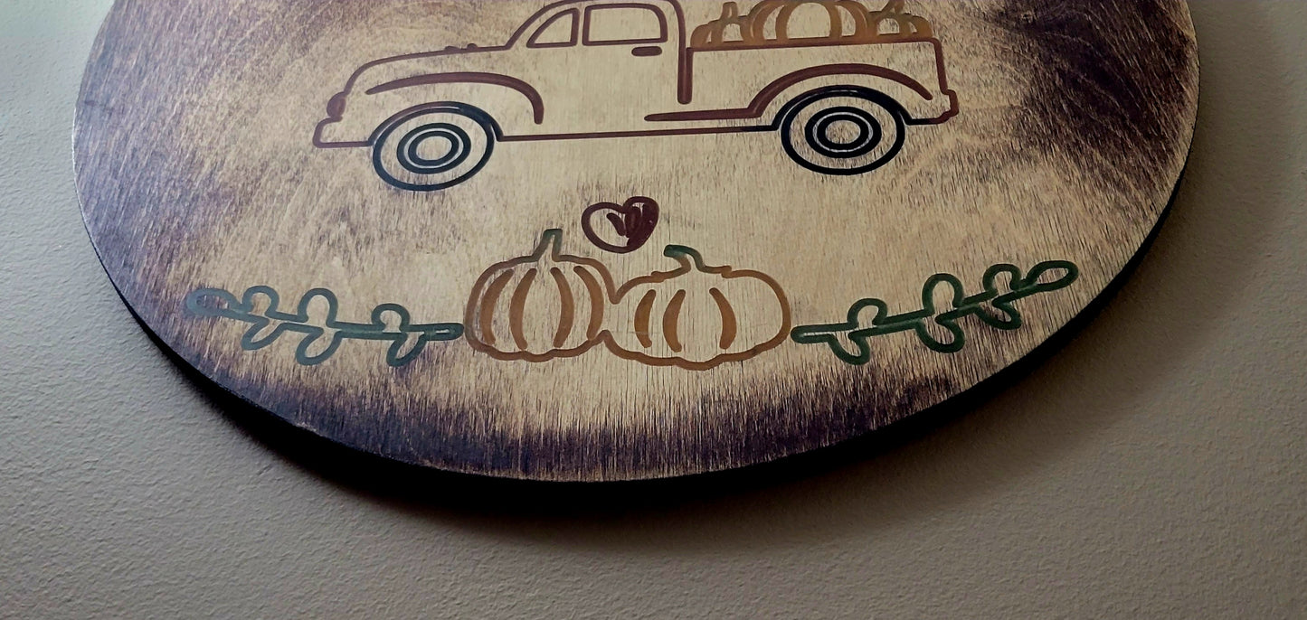 Harvest Haul – Pumpkin Season Truck Sign