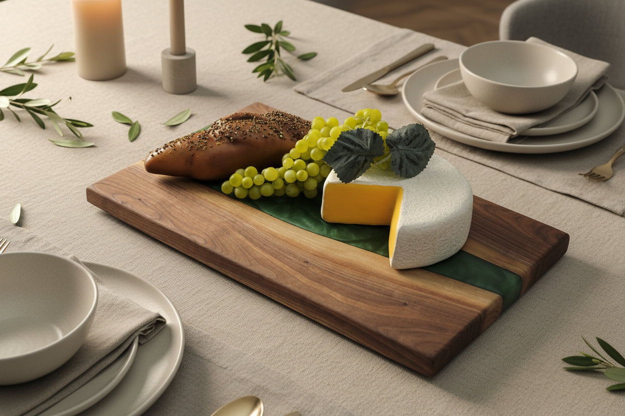 Evergreen Cascade Handmade Black Walnut Charcuterie Board