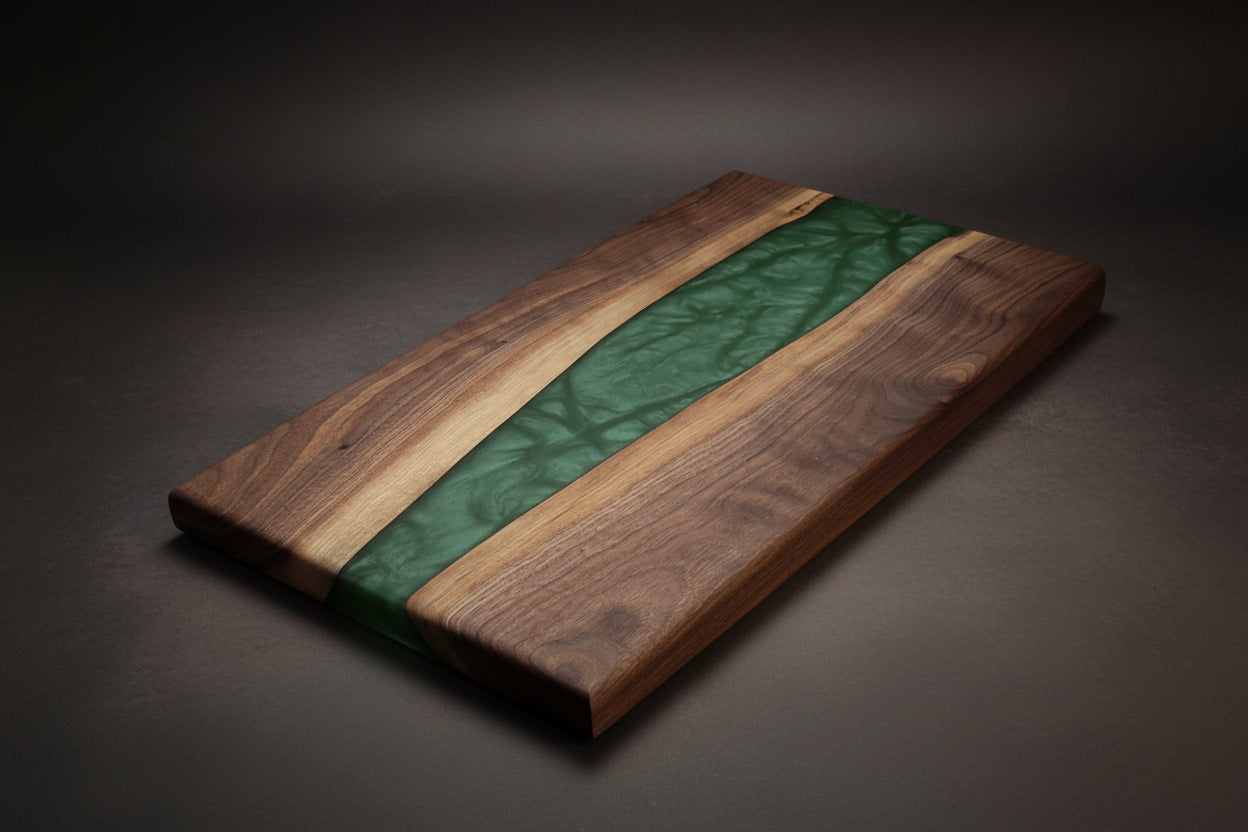 Evergreen Cascade Handmade Black Walnut Charcuterie Board
