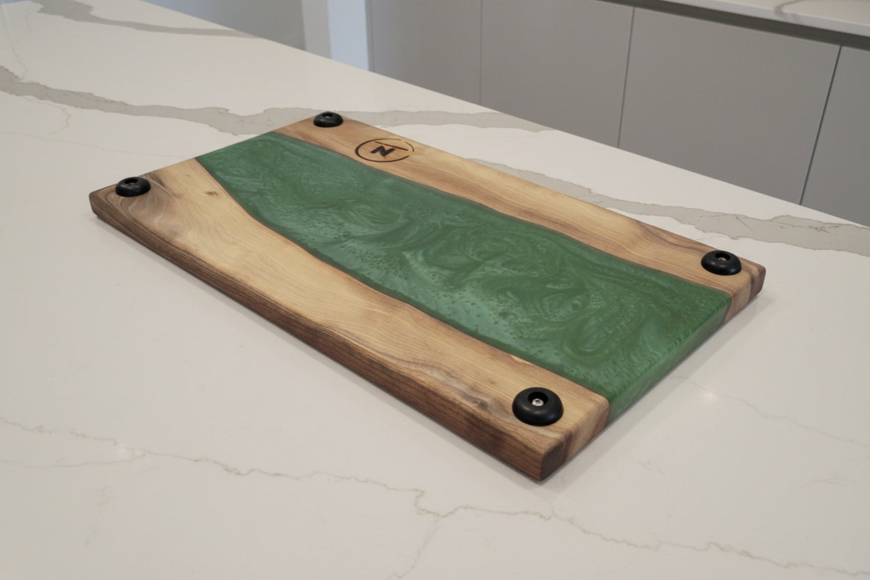 Evergreen Cascade Handmade Black Walnut Charcuterie Board