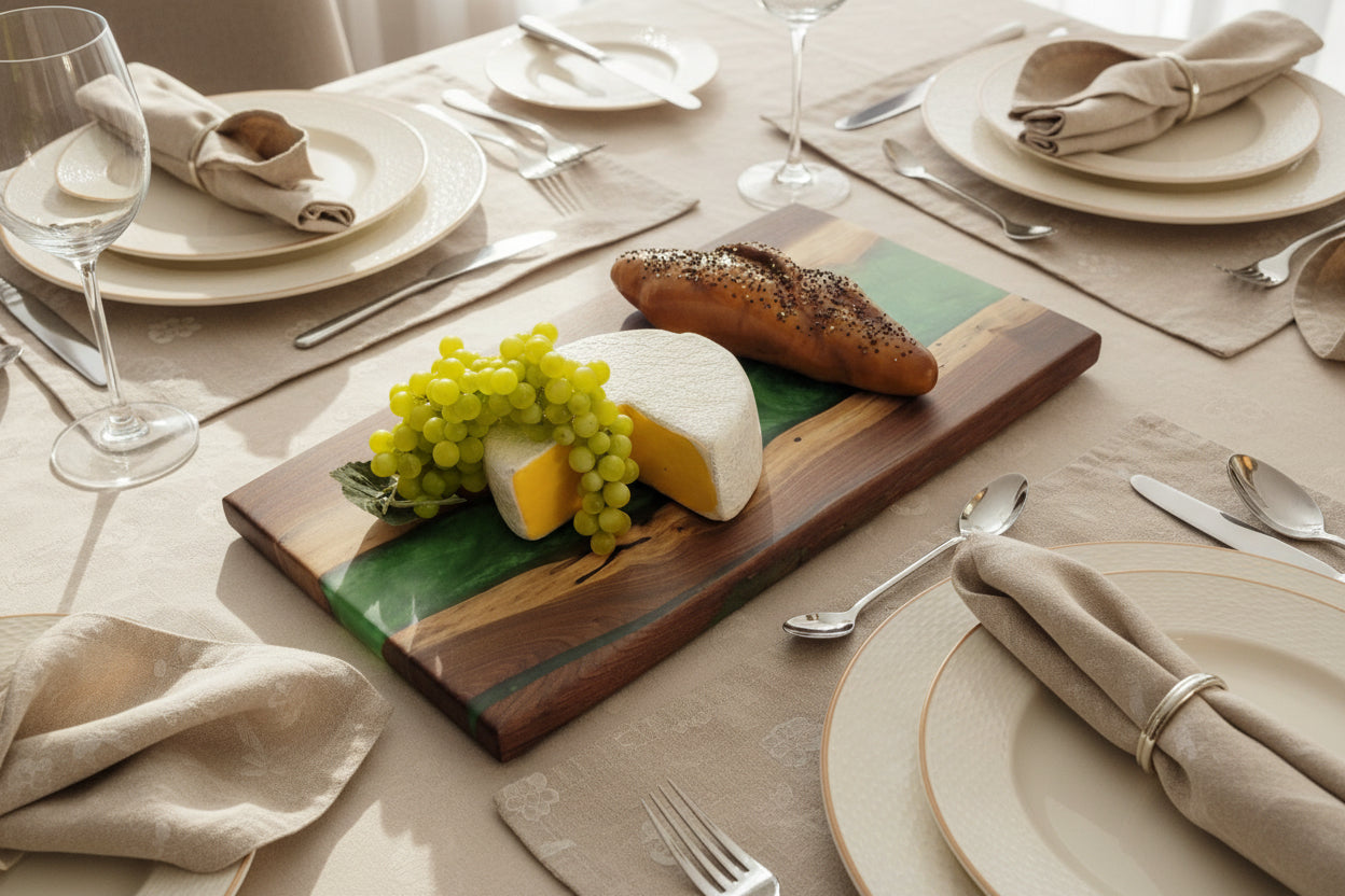 Emerald River Handmade Black Walnut Charcuterie Board