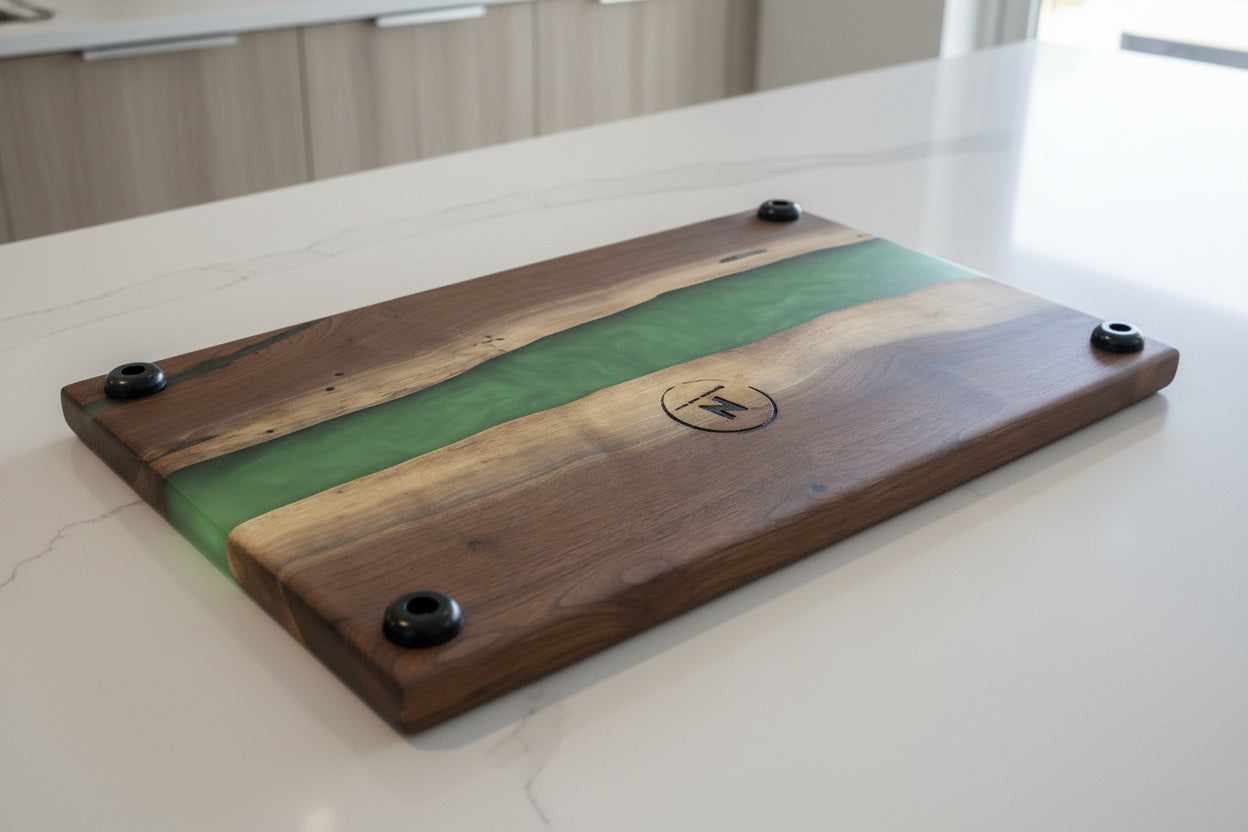 Emerald River Handmade Black Walnut Charcuterie Board