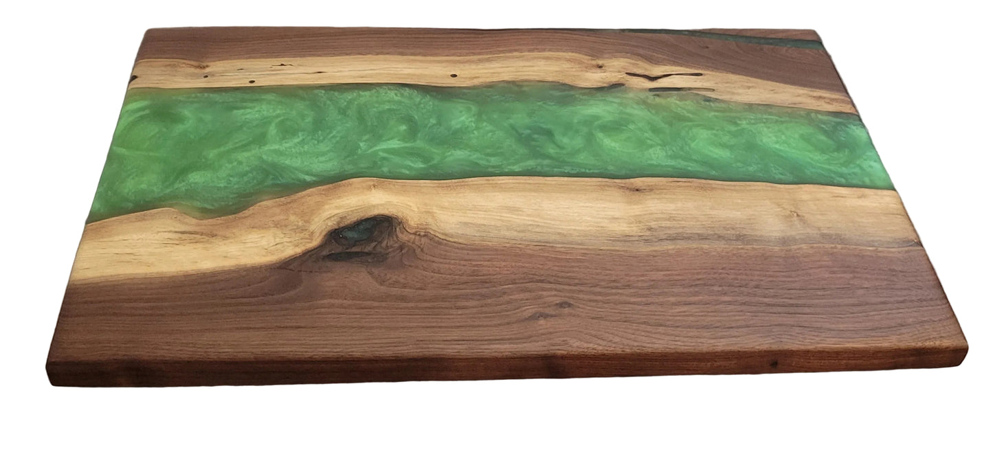 Emerald River Handmade Black Walnut Charcuterie Board