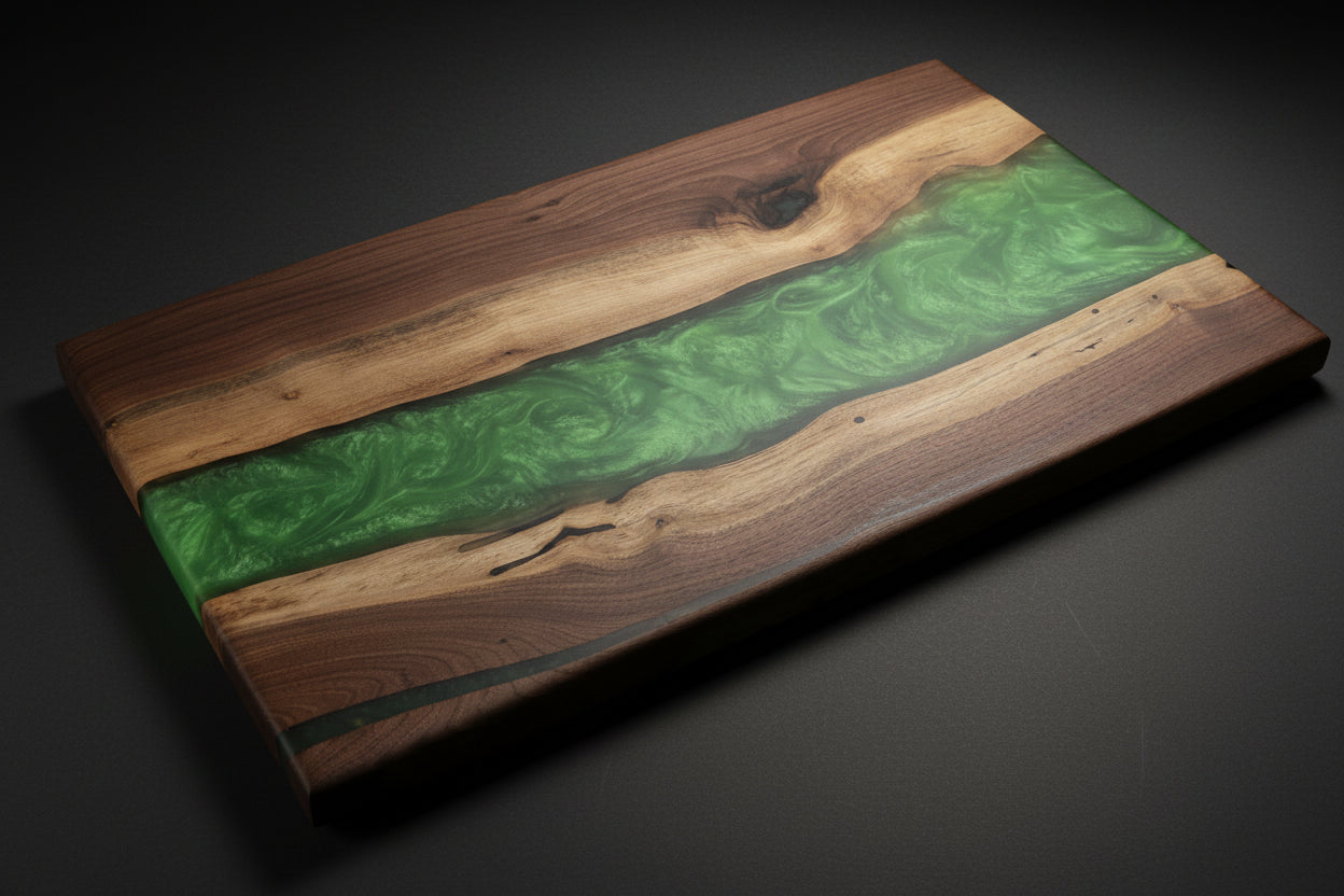 Emerald River Handmade Black Walnut Charcuterie Board
