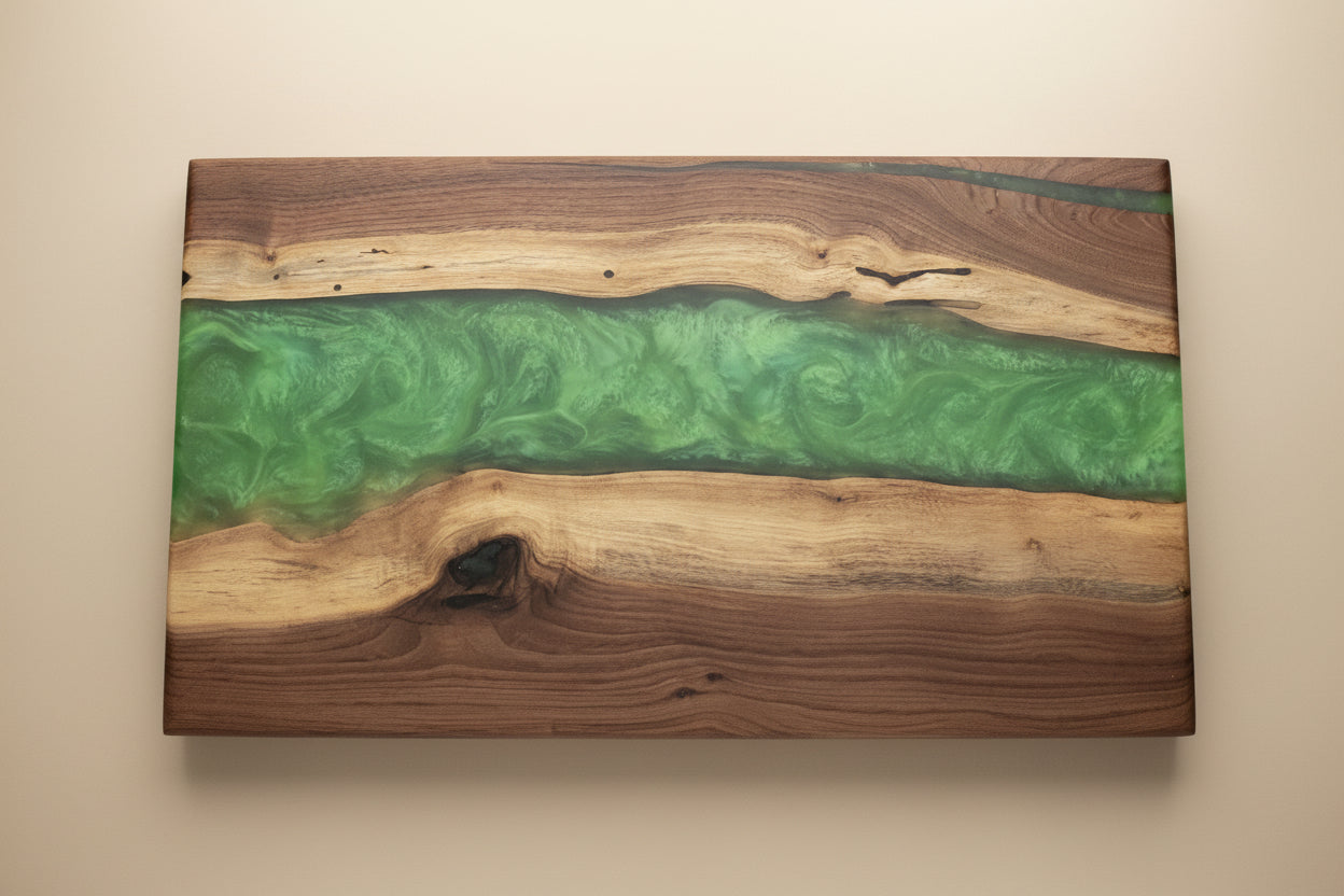 Emerald River Handmade Black Walnut Charcuterie Board