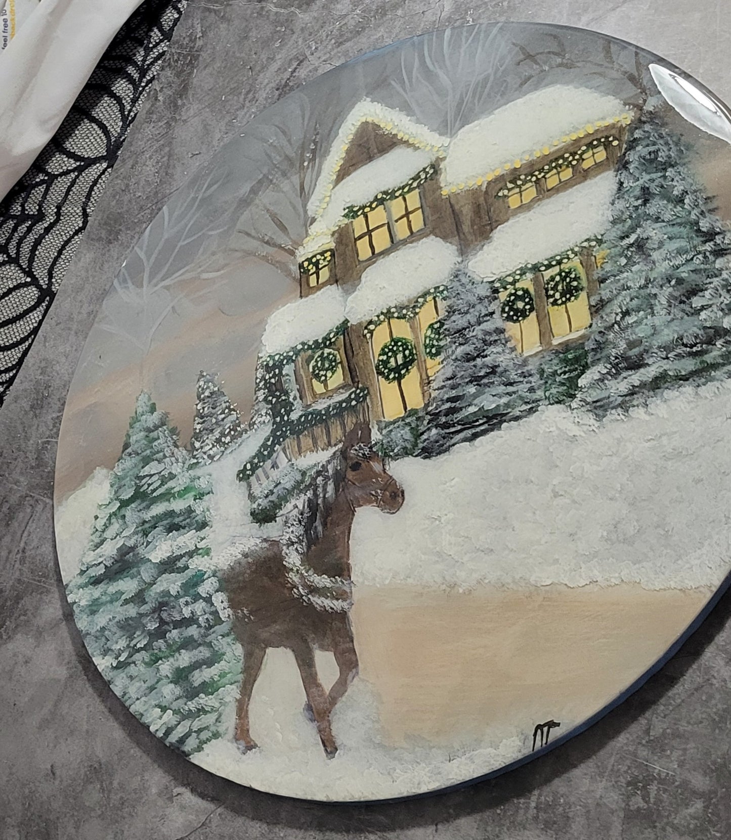Snowy Cottage Stroll – Enchanting Winter Wonderland Handmade