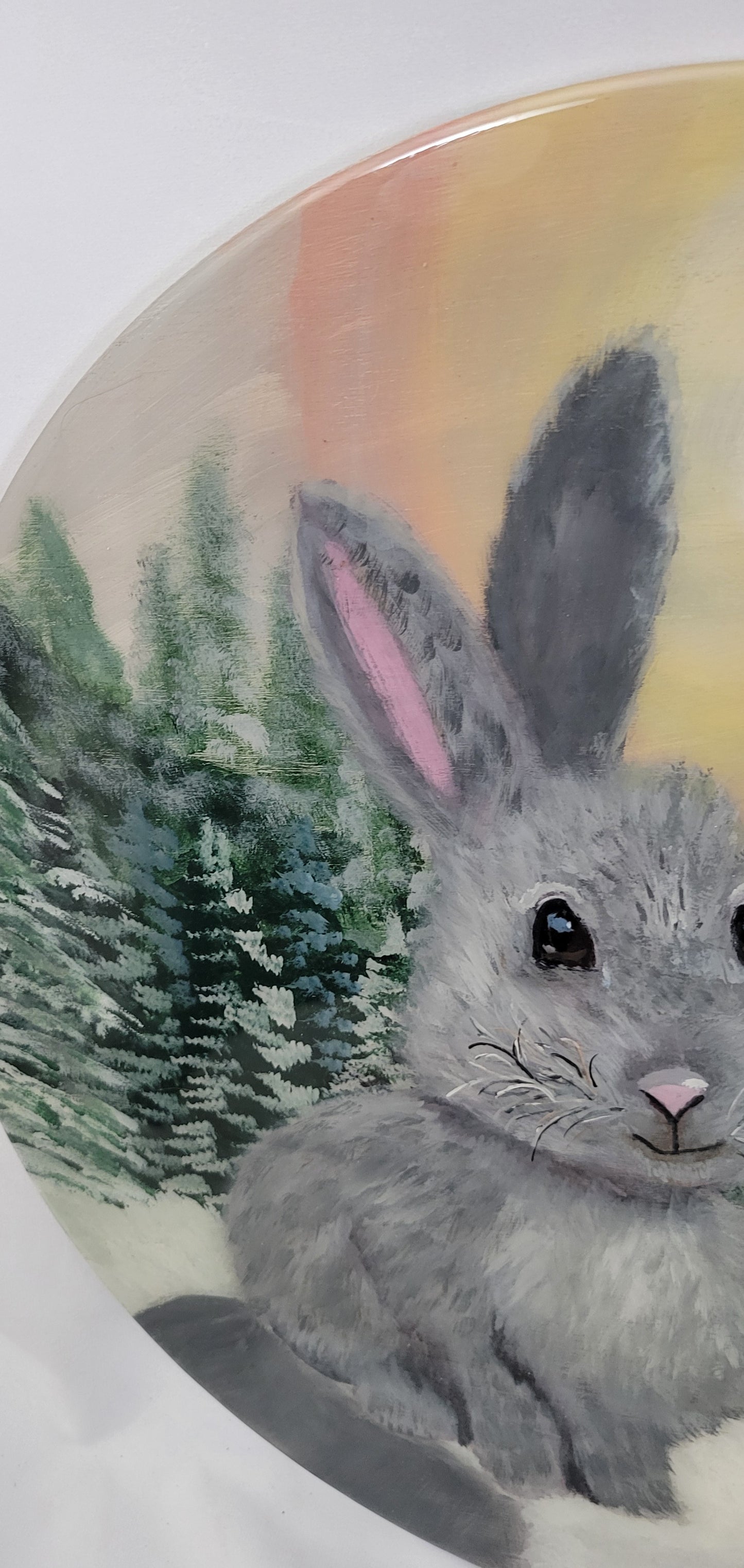 Enchanted Burrow – Winter Bunny Epoxy Resin Art