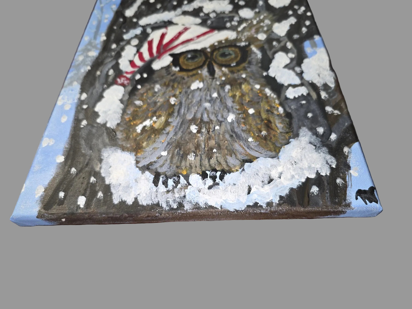 Snowcap Watch – Winter Owl Canvas Wall Art