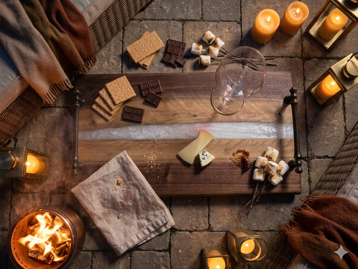 Moonlight Stream Walnut Charcuterie Board